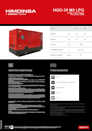 Benzine Generatoren HIMOINSA HGO-35 M5 LPG
