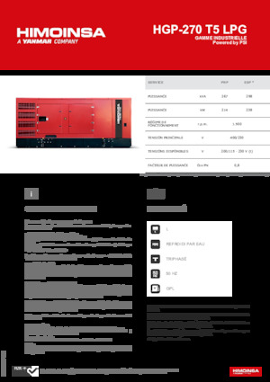 Benzine Generatoren HIMOINSA HGP-270 T5 LPG