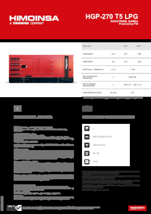 Benzine Generatoren HIMOINSA HGP-270 T5 LPG