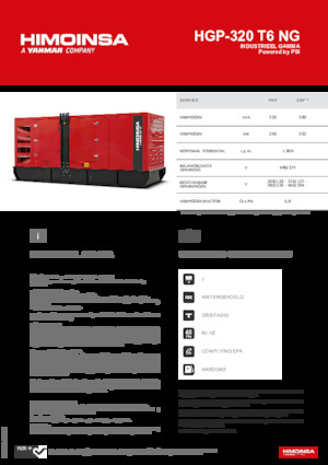 Benzine Generatoren HIMOINSA HGP-320 T6 NG