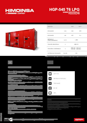Benzine Generatoren HIMOINSA HGP-545 T6 LPG