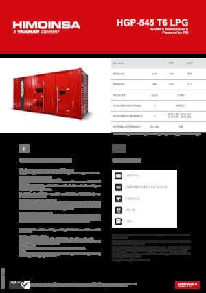 Benzine Generatoren HIMOINSA HGP-545 T6 LPG