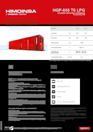 Benzine Generatoren HIMOINSA HGP-855 T6 LPG