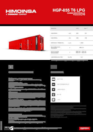 Benzine Generatoren HIMOINSA HGP-855 T6 LPG