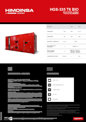 Benzine Generatoren HIMOINSA HGS-335 T6 BIO