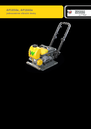 Eenrichtings Trilplaten Wacker Neuson AP1850e