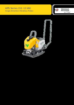 Eenrichtings Trilplaten Wacker Neuson APS1135e