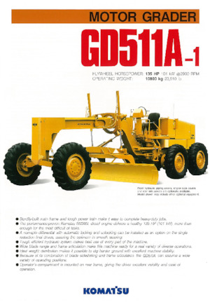 Sorteermachines Komatsu GD511A-1