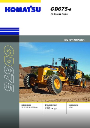 Sorteermachines Komatsu GD675-6 
