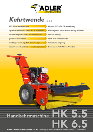 Handgestuurde veegmachines Adler HK 5.5