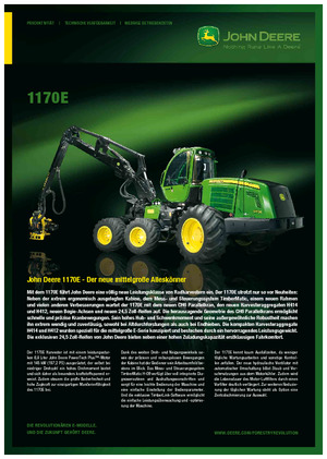 Oogstmachines John Deere 1170 E