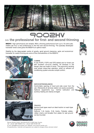 Oogstmachines MHT 9002 HV