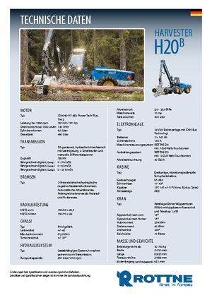 Oogstmachines Rottne H 20 B