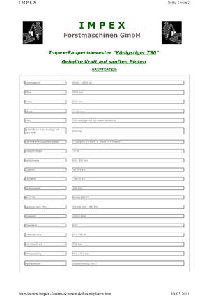 Oogstmachines Impex Königstiger T 30 Gigant