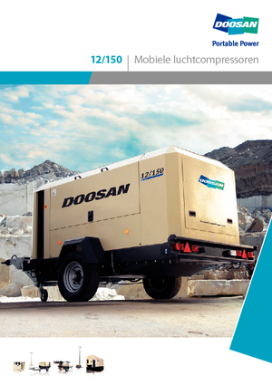 Mobiele Perslucht Compressors - diesel, elektrisch, benzine Doosan 12/150