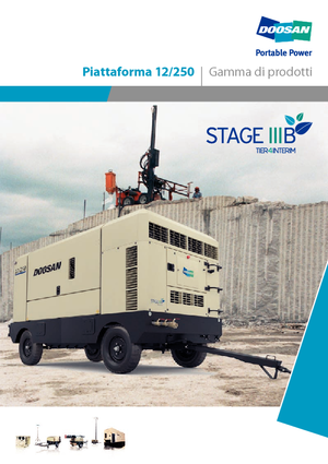 Mobiele Perslucht Compressors - diesel, elektrisch, benzine Doosan 12/250