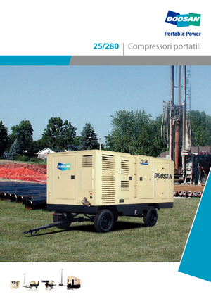 Mobiele Perslucht Compressors - diesel, elektrisch, benzine Doosan 25/280