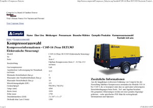 Mobiele Perslucht Compressors - diesel, elektrisch, benzine CompAir C 105-14