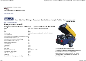 Mobiele Perslucht Compressors - diesel, elektrisch, benzine CompAir C 60-12
