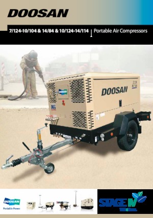 Mobiele Perslucht Compressors - diesel, elektrisch, benzine Doosan 10/124 