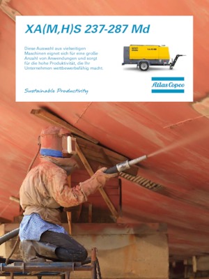 Mobiele Perslucht Compressors - diesel, elektrisch, benzine Atlas Copco XAMS 287 MD