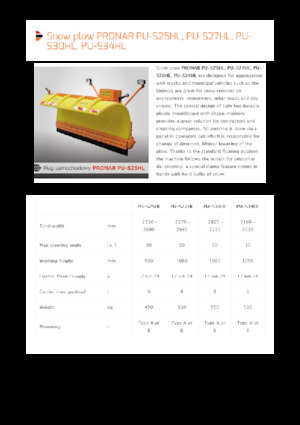 Snelwegsneeuwruimers Pronar PU-S30HL 