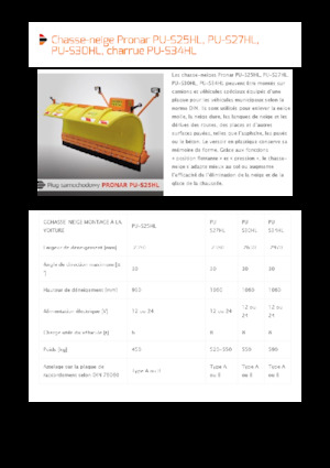 Snelwegsneeuwruimers Pronar PU-S30HL 
