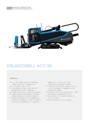 Horizontale Boren TRACTO-Technik Grundodrill ACS 130