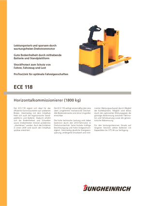 Orderverzameltrucks Jungheinrich ECE 118