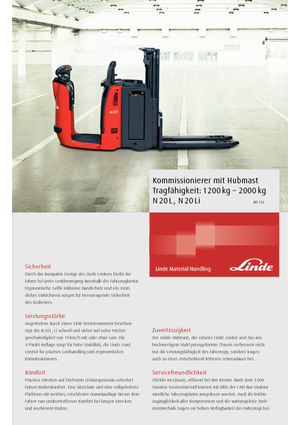 Orderverzameltrucks Linde N20L-i