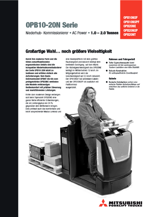 Orderverzameltrucks Mitsubishi OPB 10 NSPF