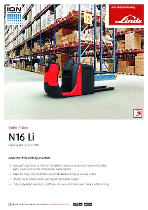 Orderverzameltrucks Linde N16Li