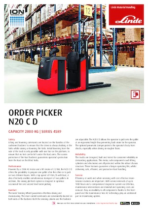 Orderverzameltrucks Linde N20C D