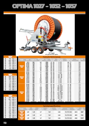 Slang haspels IRRIFRANCE Optima 1037 Boggie 135/390