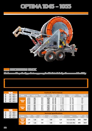 Slang haspels IRRIFRANCE Optima 1055 Boggie 125/600