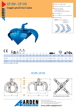Hydr. vierdraadsgrijpers Arden GP 200