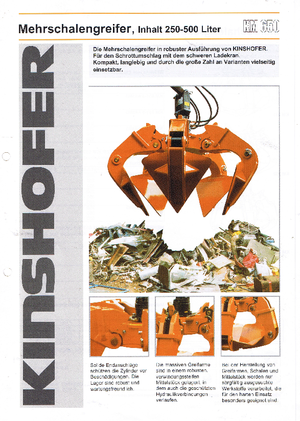 Hydr. vierdraadsgrijpers Kinshofer KM 652-5-500