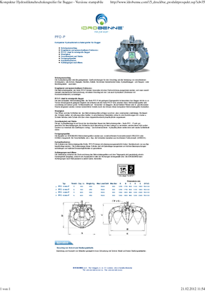 Hydr. vierdraadsgrijpers Idrobenne PFO 5/600 P