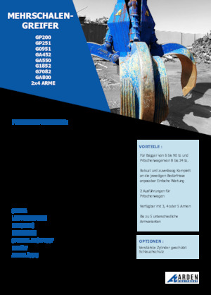 Hydr. vierdraadsgrijpers Arden GA550