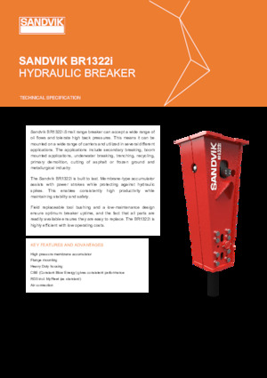 Hydraulische brekers Sandvik BR1322i