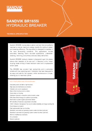 Hydraulische brekers Sandvik BR1655i