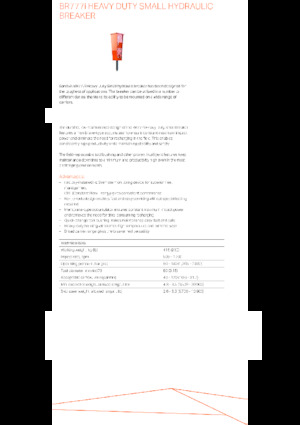 Hydraulische brekers Sandvik BR777i