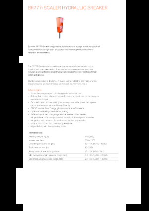 Hydraulische brekers Sandvik BR777i Scaler