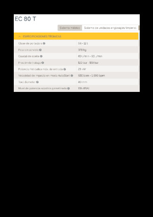 Hydraulische brekers Epiroc EC 80 T
