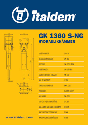 Hydraulische brekers Italdem GK 1360 S-NG