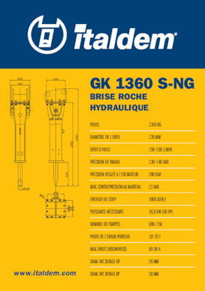 Hydraulische brekers Italdem GK 1360 S-NG