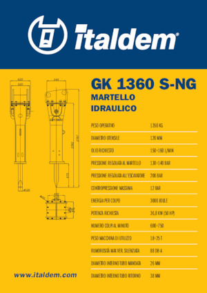 Hydraulische brekers Italdem GK 1360 S-NG