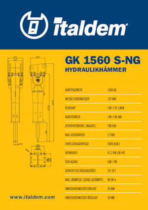Hydraulische brekers Italdem GK 1560 S-NG