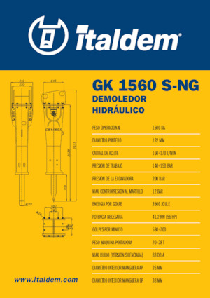 Hydraulische brekers Italdem GK 1560 S-NG