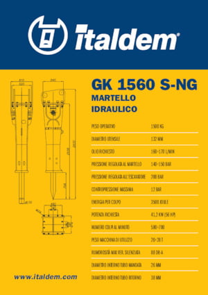 Hydraulische brekers Italdem GK 1560 S-NG